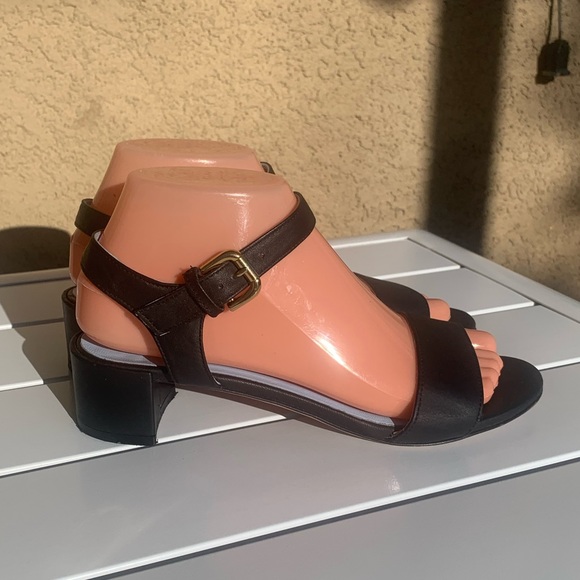Sesto Meucci black leather sandals size 7.5 M - Picture 1 of 13